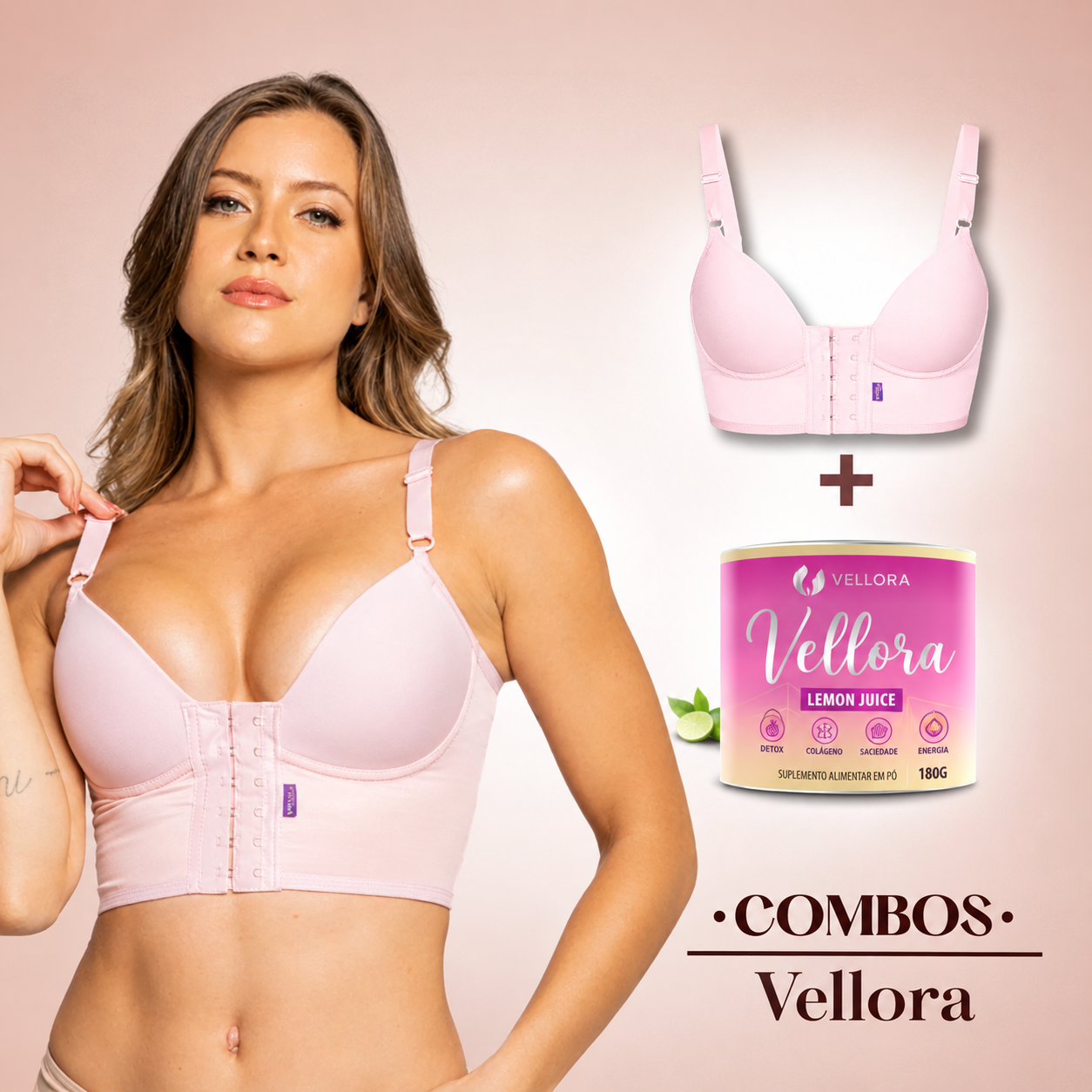 2 Sutiãs Destruidor de Gordura + Vellora